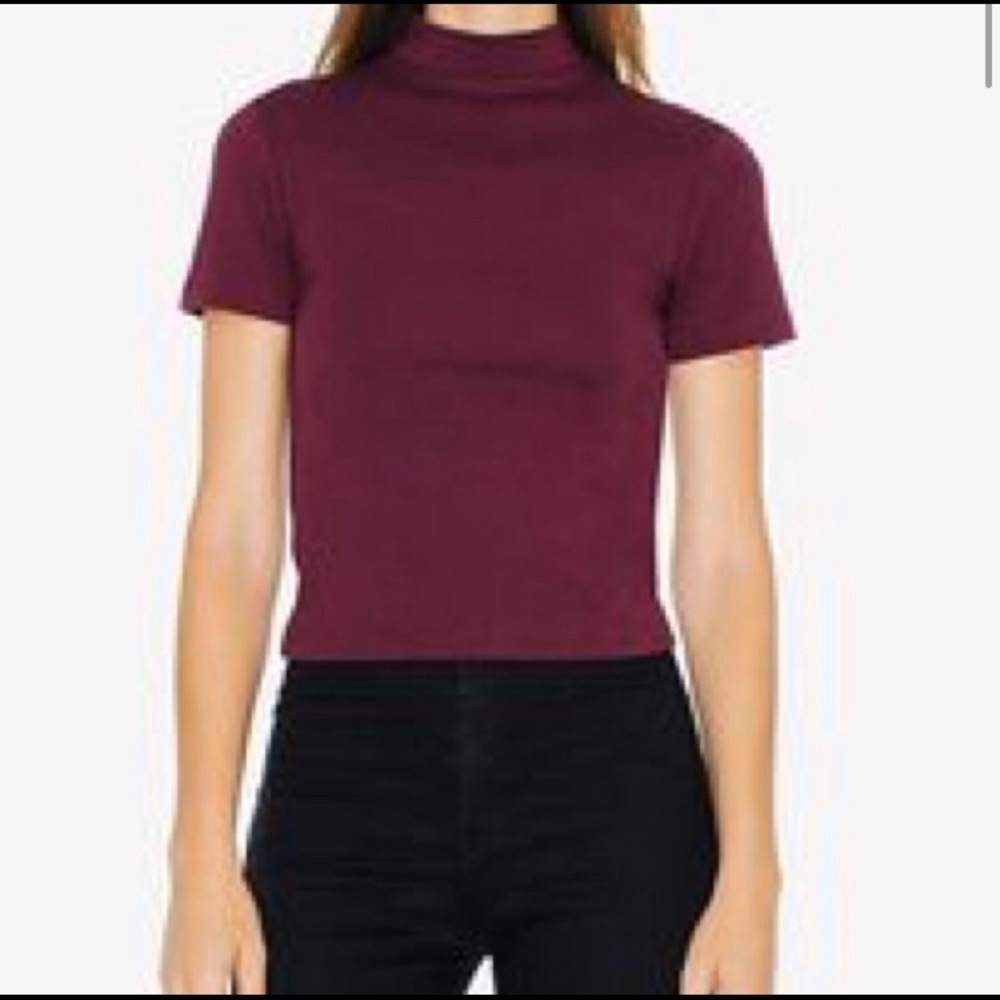 NWOT American Apparel Ponte Mock Neck Top